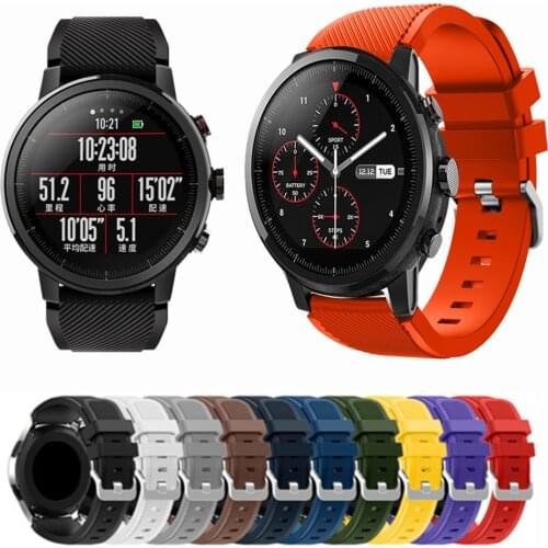 22mm Silicone Strap For Amazfit Stratos/Pace Watch Band For Huawei Watch GT/Magic Bracelet For Samsung Gear S3 Frontier Classic