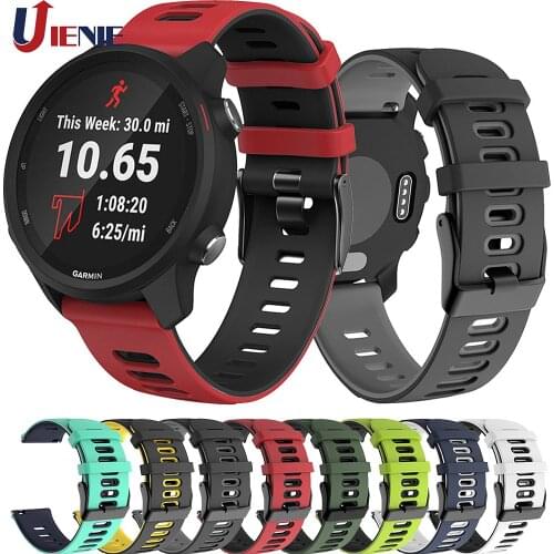 Silicone Strap Watchband for Garmin Forerunner 245 245M 645 Vivoactive 3 Music Smart Watch Bracelet 20mm Band Sport Wristband