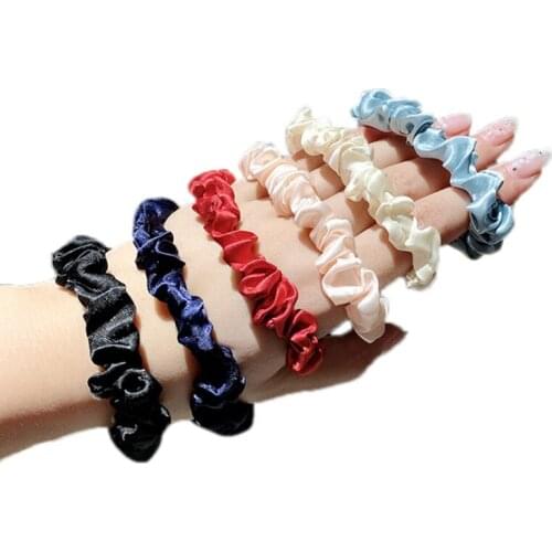 6pc /set Scrunchie Tie Hair Ring Rope Ponytail Holder Women Girls Elastic Hair Rubber Bands Accessories Gum For Women