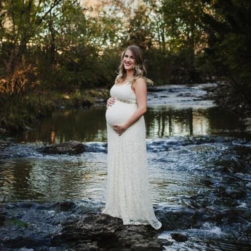 Sexy Maternity Dresses For Photo Shoot Lace Pregnancy Dress Photography Prop Maxi Gown Dresses For Pregnant Women Clothes