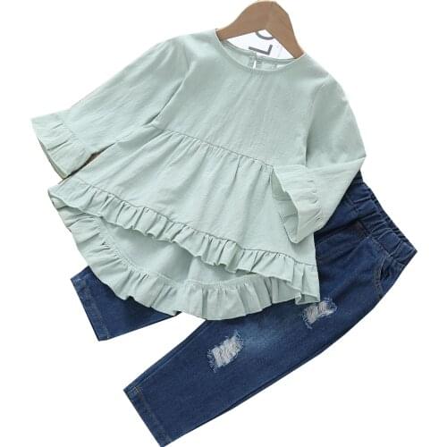 Baby Girls Clothing Set Spring Fall Tops+Pants 2pcs Set Kids Clothes Fashion Toddler Girls Clothing 1-4Years Childrens Sets