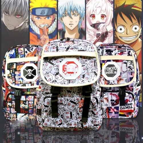 Anime Cartoon Backpack One Piece Tokyo Ghoul One Punch Man Printing School Bag Rucksack Shoulder Bags Satchel Gifts