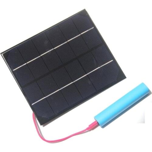 BUHESHUI 6W 6V Solar Cell Monocrystalline Solar Panel Charger DIY Solar Mobile Charger For Power Bank 3.7V LED Light 10pcs/lot