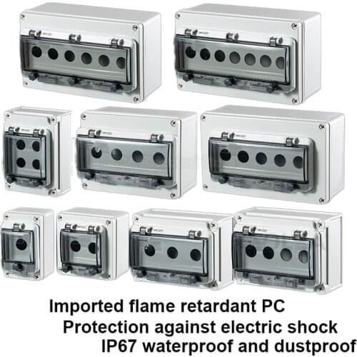 Indoor and outdoor waterproof button switch control box plastic rainproof electric control box box electrical protection cover