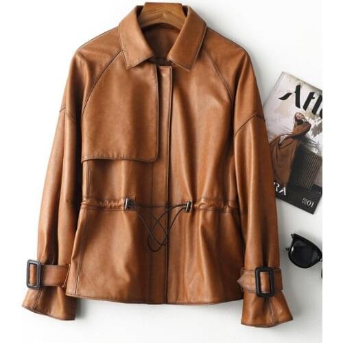 High Quality Genuine Leather Jacket Women Spring 2021 100% Sheepskin Coat Female Casual Jackets Chaqueta Cuero Mujer Pph4469