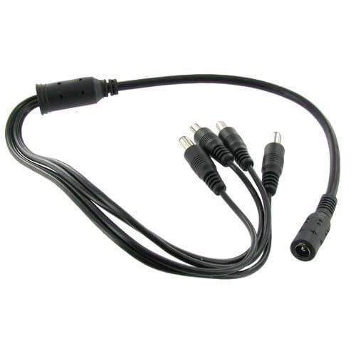 1 PCS 1-to-4 12V DC Power Splitter for CCTV Camera System , 4 way output splitter power divider