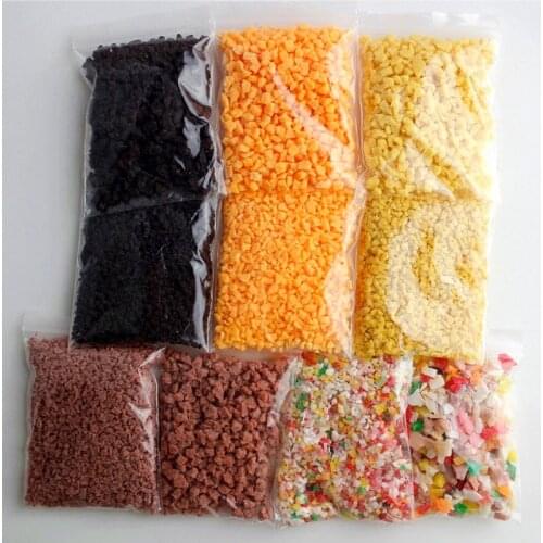100g/lot Simulation Chocolate Peanuts Polymer Clay Sprinkles for Crafts DIY Cake Dessert Mud Decorations Slime Accessories