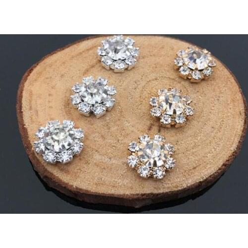 100 pieces 1cm factory direct sale rhinestone button flatback crystal buttons DIY handmade garment accessories free shipping