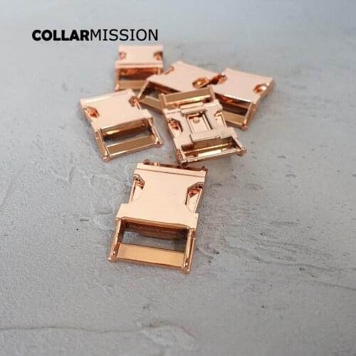 100pcs/lot slider curved side release buckles for 25mm dog collars bags DIY accessorie high quality plated metal buckle CK25M