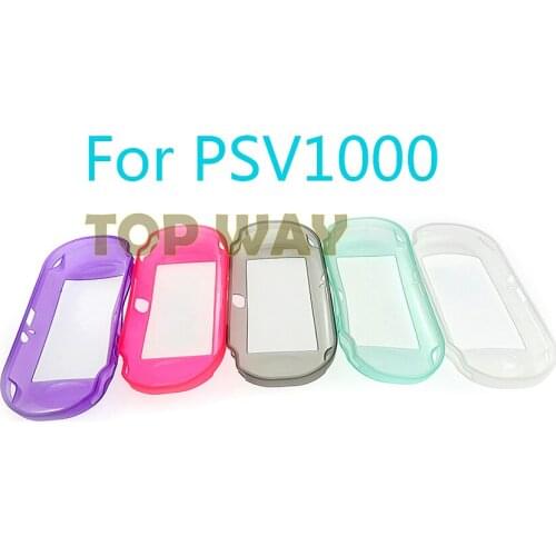 50PCS TPU Case crystal shell Protective Cover Shell Skin Protector Hand Grip TPU case For Sony PSV1000 TPU protective sleeve