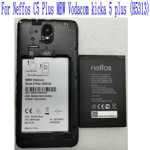 Original New High Quality 2150mAh NBL-40A2150 Battery For Neffos C5 Plus Mobile Phone