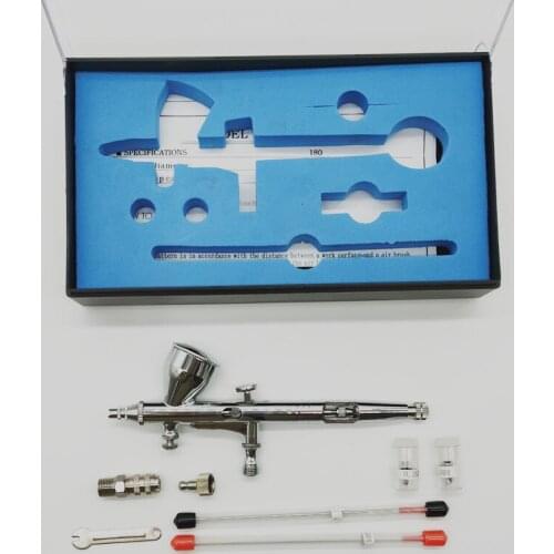 New Spray DUAL ACTION Nail Airbrush Kit Gun Paint Adjustable 0.2mm Nozzle With 0.3mm 0.5mm Nozzle Free Shipping