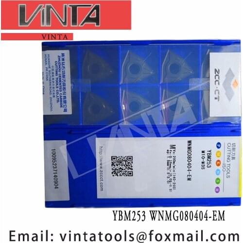 Free shipping high quality 10pcs/lots YBM253 YBG205 YBG202 WNMG080404-EM cnc carbide turning inserts cutting blade tools