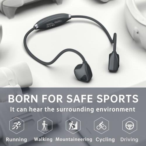 For Xiaomi Huawei Sony Wireless Bluetooth Headset Sports HD Stereo Noise Cancelling headphone Bone Conduction Earphone with Mic