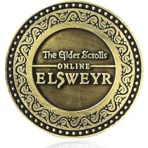 The Elder Scrolls Coin Keychain Music Band keyring Extra Life Pendant Jewelry