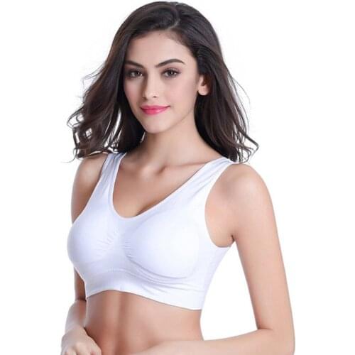 Seamless Vest Elastic Push Up Bra big size Crop Top Bra for Women Removable seamless bra Breathable Shockproof Vest bra S M 3XL