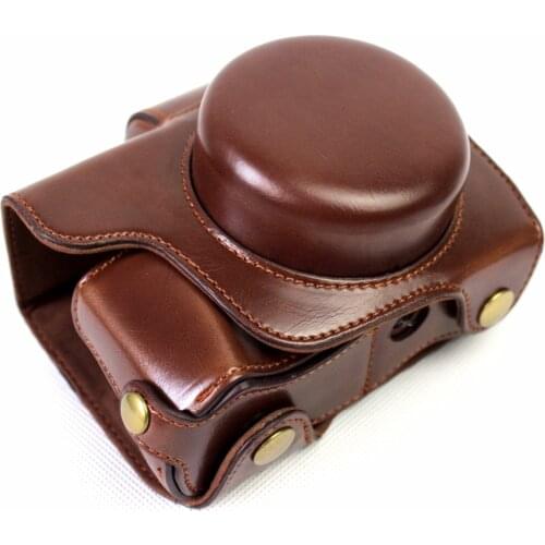 Deluxe Edition PU Leather Camera Case Cover For Olympus E-M10 Mark II III EM10 II III 2 3 With Storage Bag Bottom Opening Case