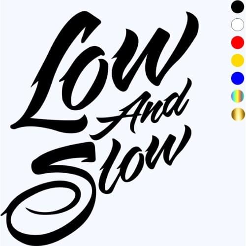 CK2972# Low and slow funny car sticker vinyl decal silver/black car auto stickers for car bumper/rear window