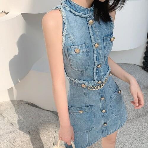 DAUHYIOM Fashion Denim Dresses