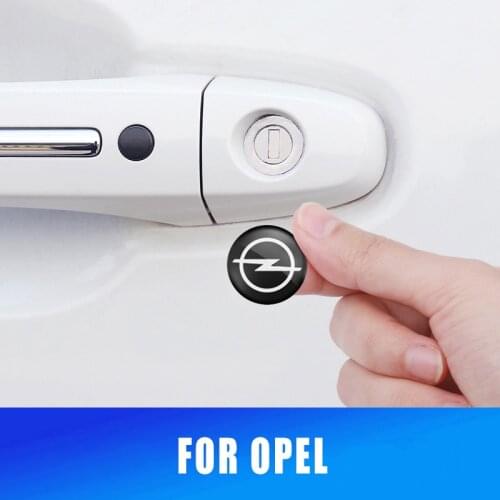 4PCS/set 20mm Car Door Keyhole Decorative Protection Stickers For Opel astra j Corsa D Astra k Vectra Bvectra B Insignia Vivaro
