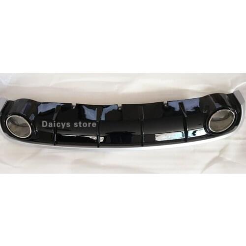 For A6 To RS6 Styling bright black Rear Bumper Lip Diffuser For Audi standard sedan A6 2012-2015