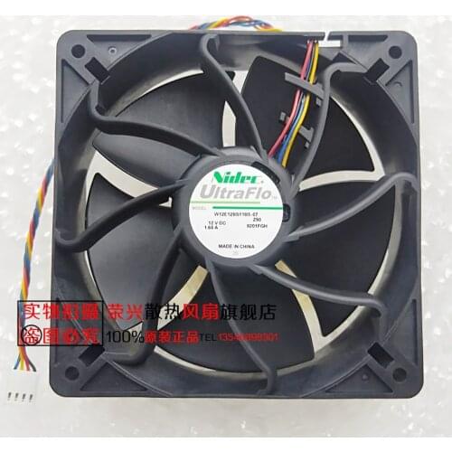 For NIDEC W12E12BS11B5-07 12038 120X120X38MM DC12 1.65A Ant S7 S9 fan 4wire PMW 6000RPM 267CFM