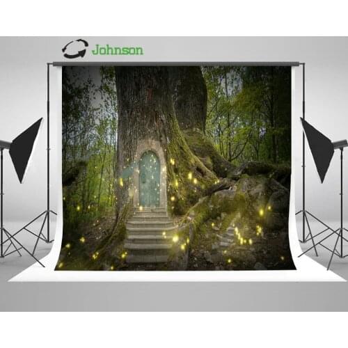Fairy-tale Tree House Staircase Fairy Forest background polyester or Vinyl cloth High quality Computer print wall backdrop