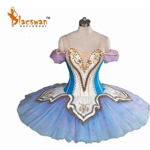2017 New Blue Professional Tutu Ballet Costumes BT814 Girls Classical YAGP Ballet Tutu Professional Stage Platter Tutu for Adult