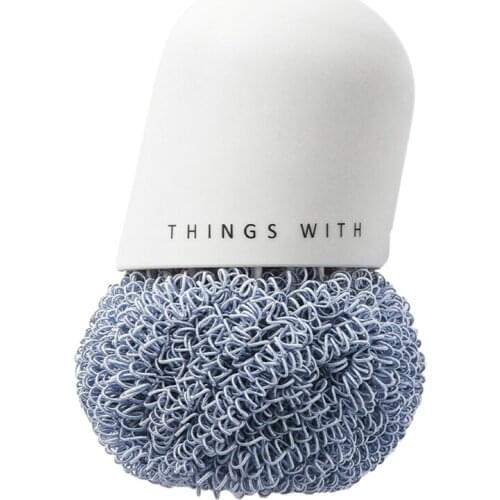 Pot Palm Brush Kitchen Pan Dish Removable Cleaning Ball Short Handle Scrubber