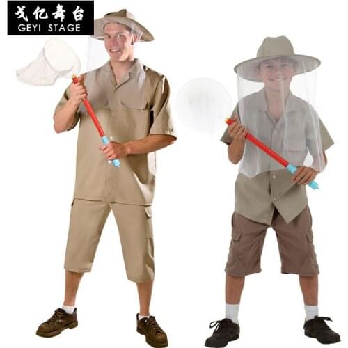 Cosplay farmers entomologist Costume Halloween stage show costume adult children entomologist costume beekeeper