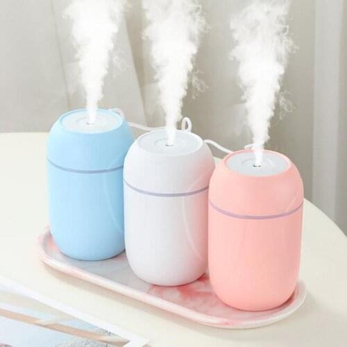 Mini Air Humidifier Aroma Oil Diffuser 260ml Water Tank Aroma Humidifier With Colorful Night Light Usb Portable Humidifiers