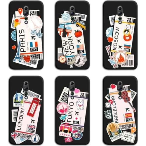 World Citiy Paris Moscow New York Travel Tickets Phone Case For Oppo A5 A9 2020 Reno2 z Renoace 3pro A73S A71 F11