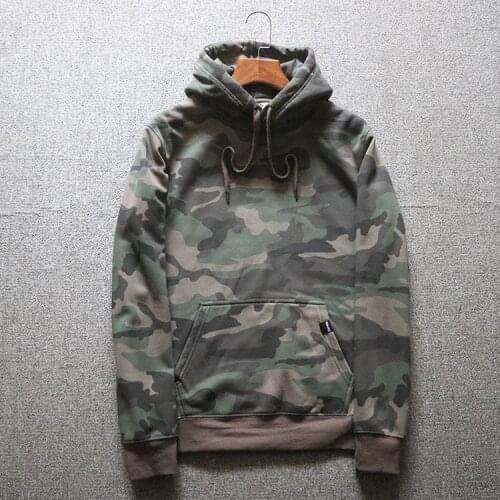 Men and women couples loose sports hedging long-sleeved hoodie jacket couples camouflage hooded Japanese top