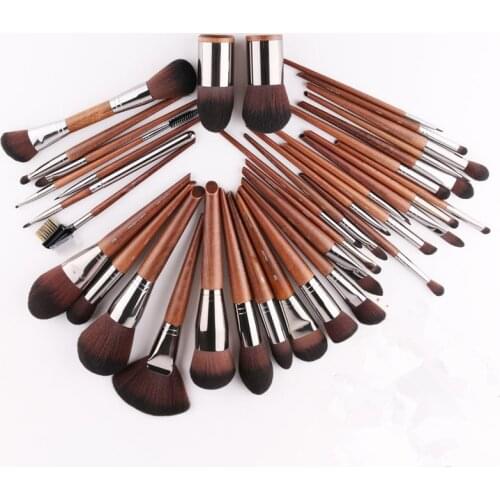 MUFE-SERIES 38-Brushes Complete Brush Set - Wooden Handle Soft Synthetic Hair Professional Beauty Makeup Brushes Kit Tools