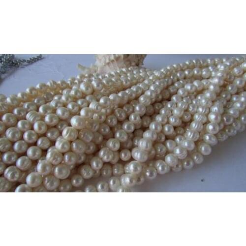 New Arrival Natural Pearl Loose Beads 9-10mm White Freshwater Pearl 35cm One Full Strand Hot Sale DIY Women Gift Fine Jewelry