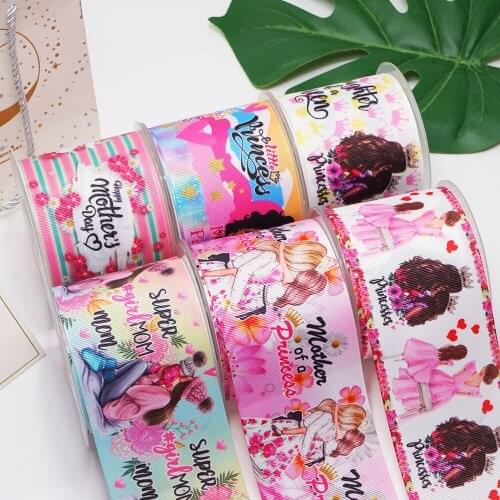 DIY Mothers Day Printed Grosgrain Ribbon For Craft Supplies Sewing Accessories 5 Yards, Planar Resins Mold 10 Pieces. 50541