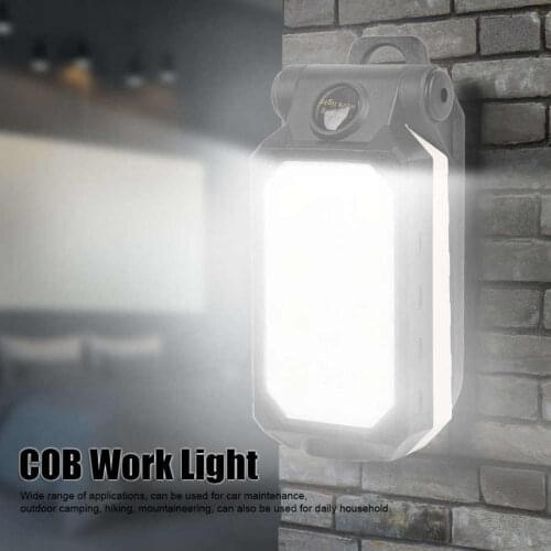 Portable COB Work Light USB Rechargeable Folding Working Lamp with Magnet for Car Repairing Camping