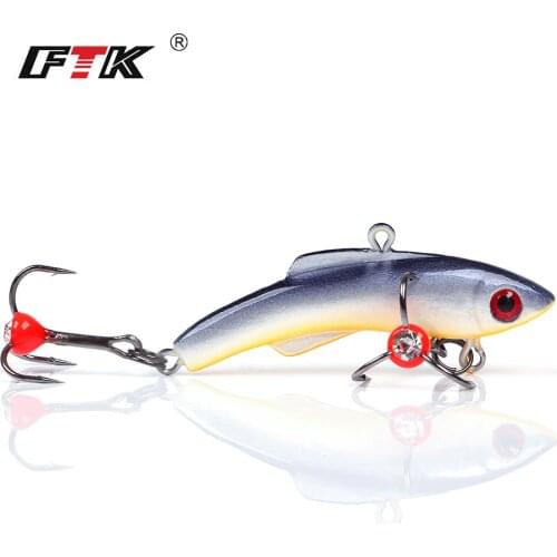 FTK Ice Fishing Lure 15g 20g 30g 5colors Winter Bait Hard Lure bass carp Fishing hooks Balancer for Fishing Baits Lead Jigging
