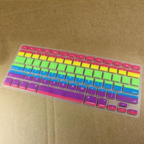 Rainbow gradient Hot sale Dazzle colour US version Keyboard skin Cover for macbook air/pro/pro retina 13.3 15.4 MEAFO