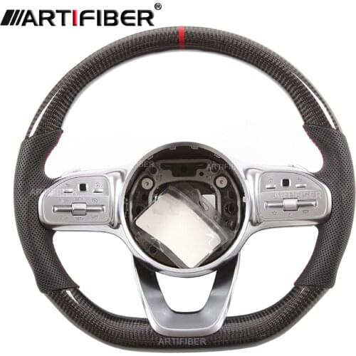 Real Carbon Fiber Steering Wheel for Mercedes Benz W177 W205 S205 W213 W222 C257 X166 A C E G S Class CLS