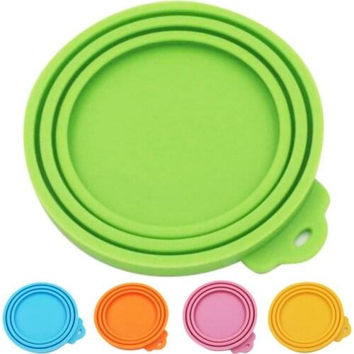 Silicone Lid For Cans Reusable Seal Cover For Dog Cat Food Storage Water Feeding Bowl Lids Portable Pet Supplies