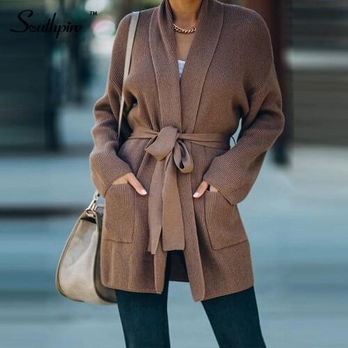 Southpire Long Sleeve top Loose Style Sweater Cardigan For Women 2021 Autumn Winter Knitted Oversized Sweater Female Clothing