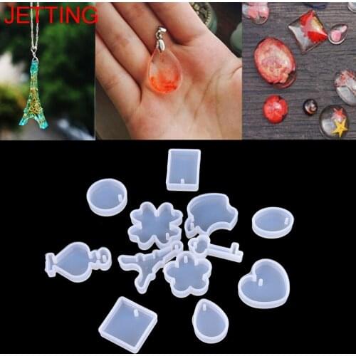 1/5/12Pc Resin Silicone Mold DIY Geometric Triangle Mirror Craft Epoxy Resin For Jewelry Making Necklace Pendant Decorative Cake