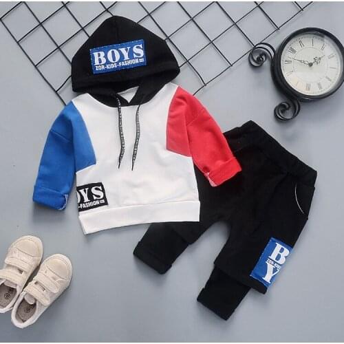 2pcs/set Baby Boy Girl Clothes Set Cartoon Hooded Coat+Pants Kid Sport Suit For Children Clothing Baby Boy Tracksuit
