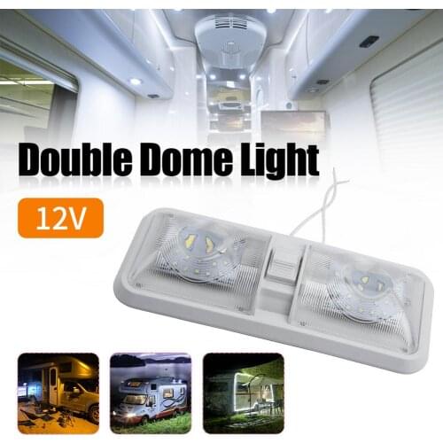 48 LED Car Interior Lights 12V White Dome Light Bright Boat Caravan Reading Light Indoor Ceiling Lamp Switch Designed Lamp