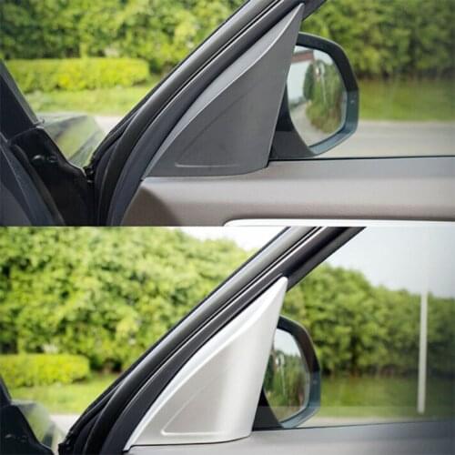 ABS Matte/Carbon fibre For Teramont Atlas 2017 2018 Car A-pillar Louder Speaker horn ring Cover Trim styling accessories 2pcs