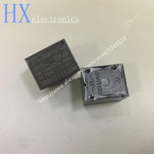 Free shipping 10PCS Relay 4pins SRD-S-105DM SRD-S-112DM SRD-S-124DM