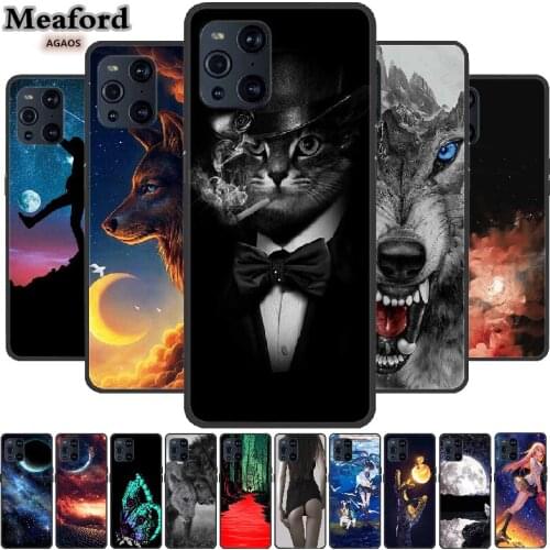 For OPPO Find X3 Neo Case Find X3 Lite Bumper Silicone Soft TPU Phone Case For OPPO Find X3 Pro Cover OPPO Find X 3 Fundas Cat
