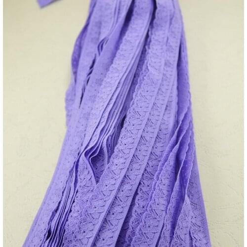 Elastic Stretch Lace Trim Sewing/garment Elastic Lace 110 Yards 13mm Purple Blue DIY Headband DB95(1)(2)