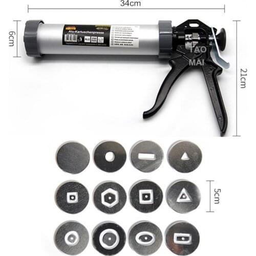 Pottery Tools Hollow Mud Stick Extruder Set DIY 11 Kinds of Soft Hollow Mud Stick Handheld Mud Squeezing Gun Clay Modeling Tool